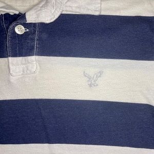 Classic Bold Blue & White Striped Ivy League Polo by American Eagle Outfitters